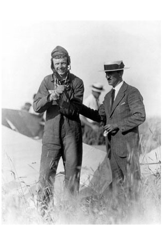 Postcard Lindbergh And Wright Plan Wreck