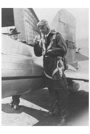 Postcard Howard Hughes Boarding Plane