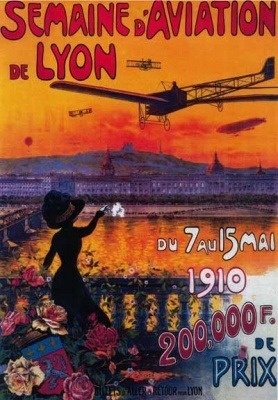 Postcard Semaine D Aviation De Lyon Vintage