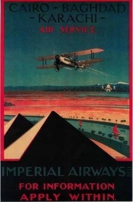 Postcard Cairo Bagdad Karachi Air Vintage