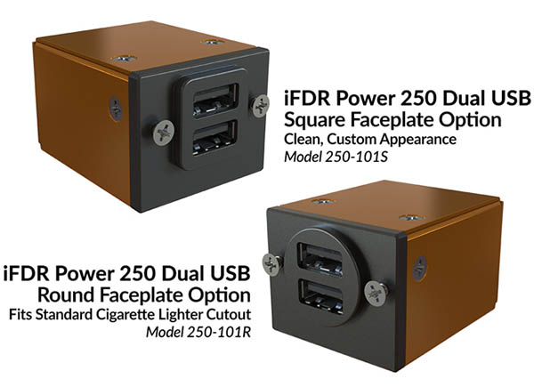 IFDR Dual USB 250-101 Power Supply For Instrument Panel - Round | Aircraft  Spruce