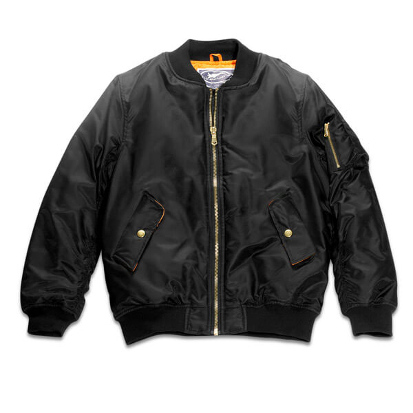 Up And Away Flight Jacket - No Patches - Black - Small | Aircraft Spruce