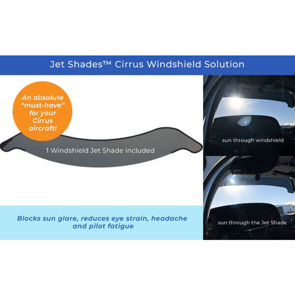 Jet Shades&trade; Premium Cirrus Upper Windshield Shade