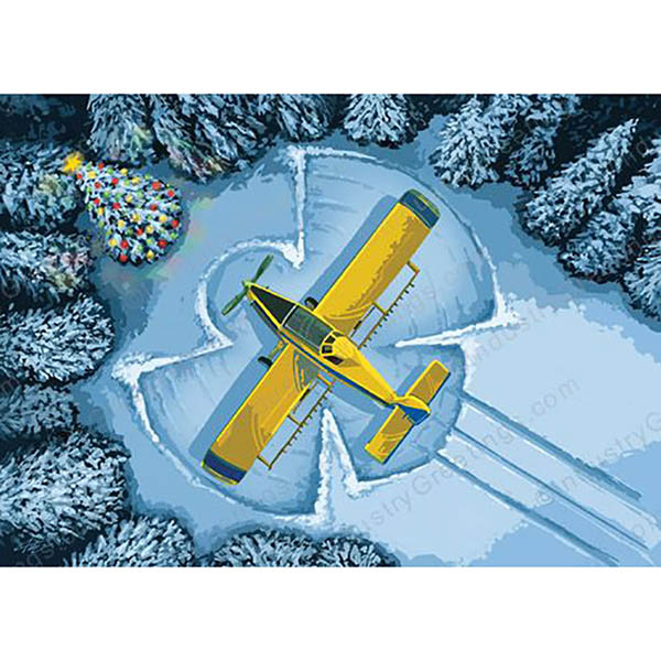 Holiday Card Agricultural Aviation - Snow Angel - 10 Pack
