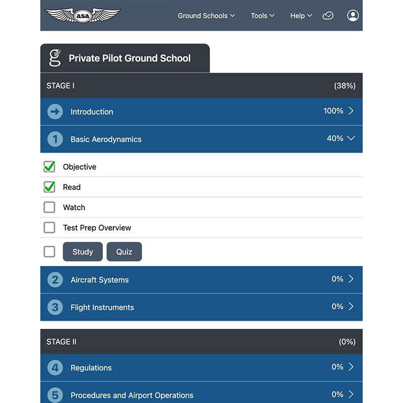 ASA Private Pilot Online Ground School (Digital)