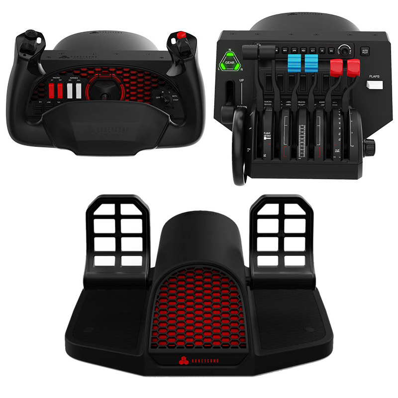 PC用ゲームコントローラー・コンバーター Honeycomb alpha yoke / bravo throttle Amazon.com: Honeycomb Aeronautical Alpha Flight Controls