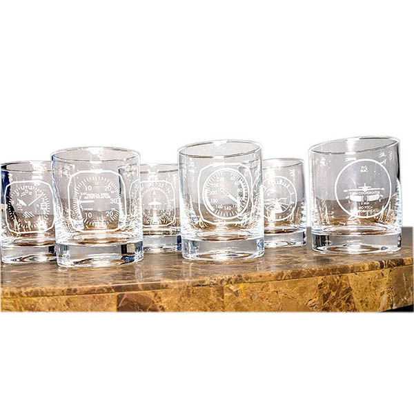Aviation Instrument Whiskey Glass (Set Of 6)Set