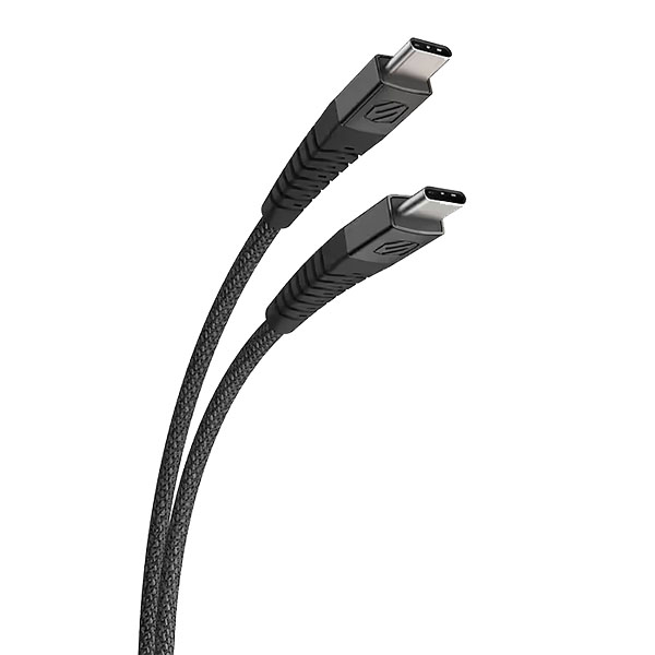 Scosche Strikeline HD USB-C To USB-C Space Grey 4Ft Cable