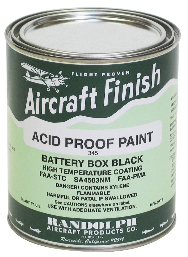Randolph Acid Proof Battery Box Black Paint #345