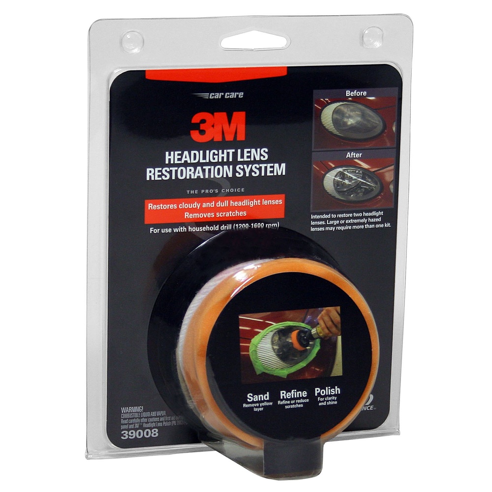 3M™ Headlight Lens Restoration System, 39008, 4 per case