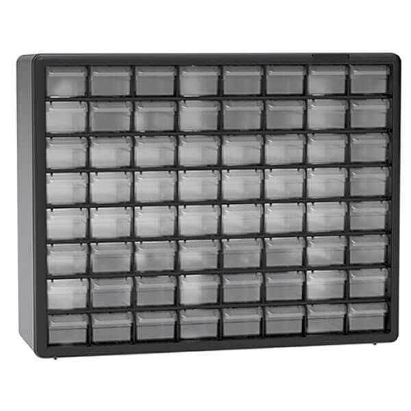 Akro-Mils 16 Drawer Plastic Storage Organizer with Drawers for Hardware,  Small Parts, Craft Supplies, Black 