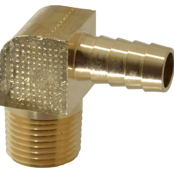 New 3/4" Male 90 Elbow Brass Hose Barbs Barb To 1/2" NPT Pipe Male Thread