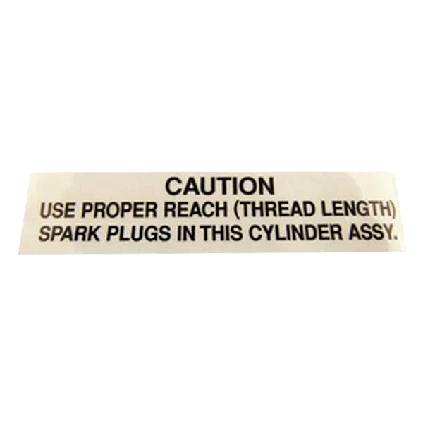 74494 Lycoming Plate-Spark Plug Reach Caution