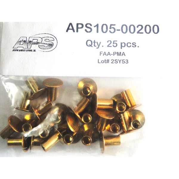 APS10500200PKG APS BRAKE LINING RIVETS (QTY 25) Aircraft Spruce