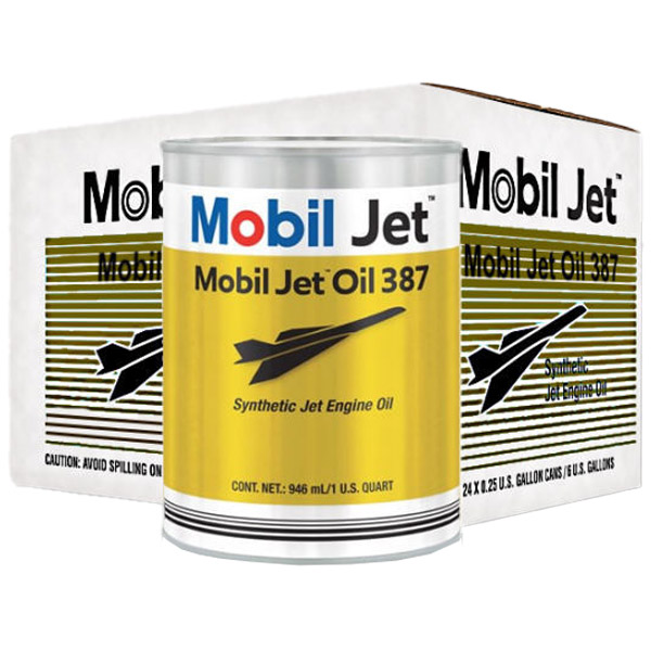 Mobil Turbine Oil Jet 387 - Case Of 24 Quarts | Aircraft Spruce