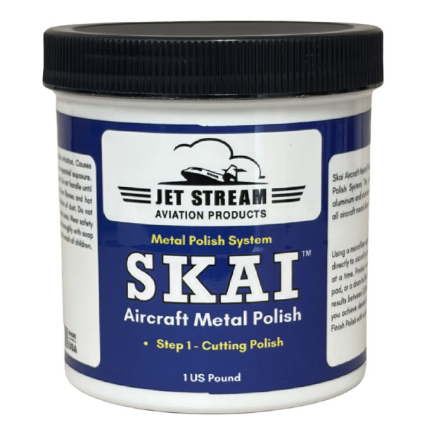 Jet Stream Skai Aircraft Metal Polish - Step 1 Cutting Polish - 1 Lb Jar