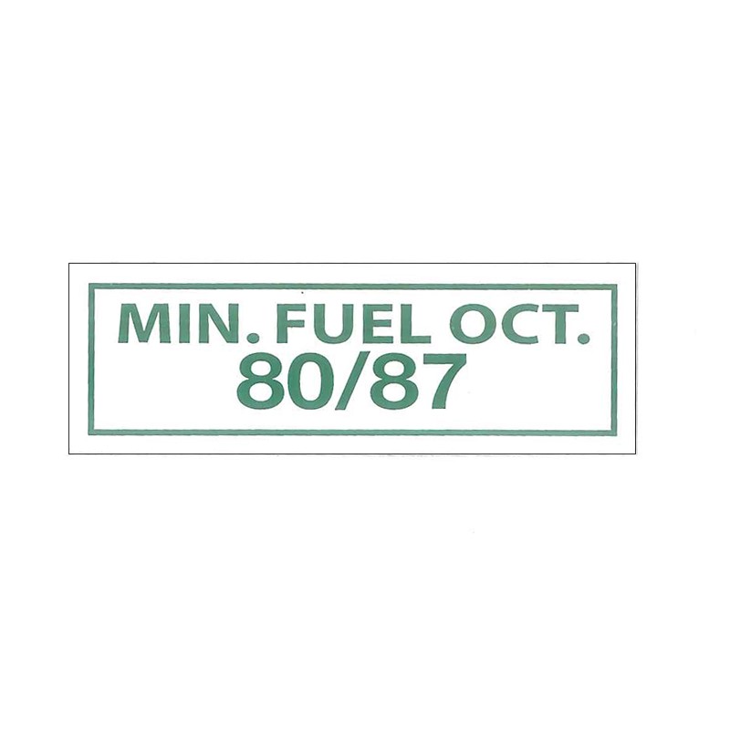 Fuel Octane Decals 80/87 Pair