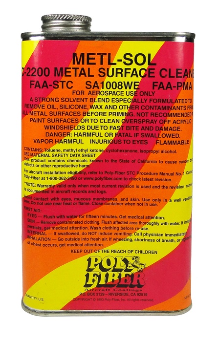 Poly-Fiber C-2200 Metl Sol Metal Cleaner Gallon