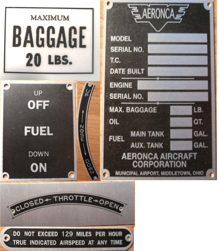 AVIAINTERCOM - Markings & Placards