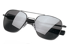 G.I. Type Pilots Aviator Sunglasses - Black/Smoke