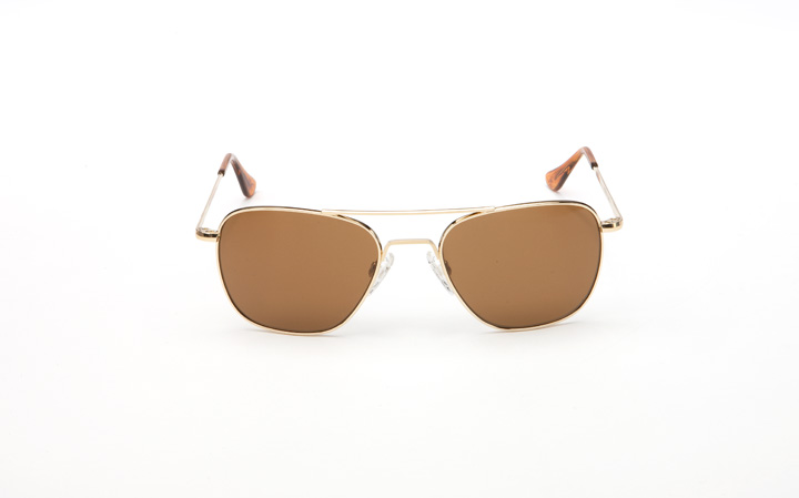 Randolph Aviator Sunglasses Gold Tan Skull 55MM Aircraft Spruce