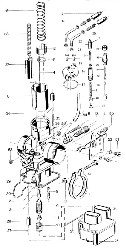 Bing Type 54 Carburetor Rebuild Kit