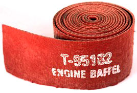 Red Silicone Engine Baffle Textured Finish 1/8X3X9&apos; Roll