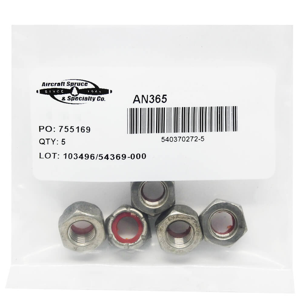 MS21044C5 Stainless Steel Stop Nut (Pack Of 5) | Aircraft Spruce ®