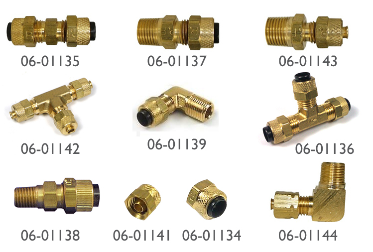 Brass Compression Fittings, NPT