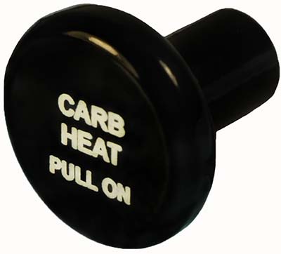 Knob Round Black Carb Heat - 6277BB, photo 1