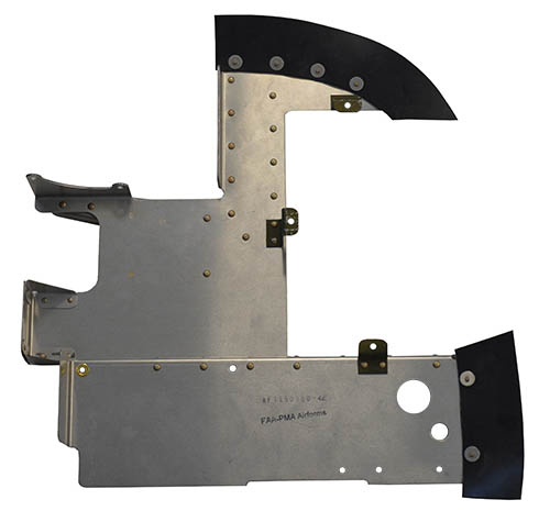 Airforms Inc. Baffle Assembly Rear Right Hand Powder Coated - AF1250100-42-PCBK