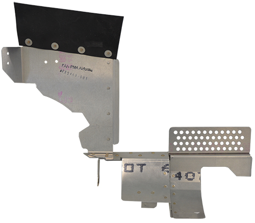 Airforms Inc. Rt Front Baffle Powder Coated Black Seal - AF85486-003-PCBK