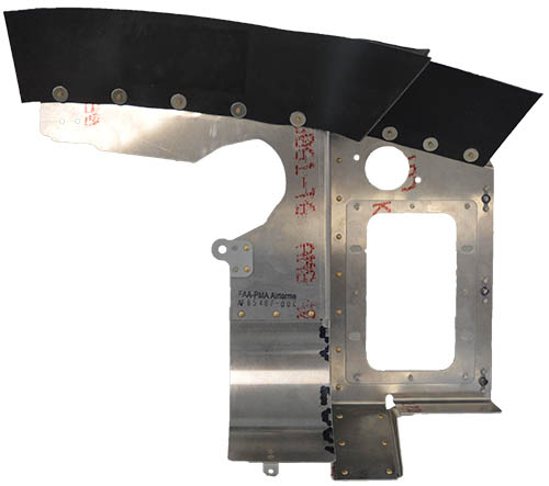 Airforms Inc. Left Hand Rear Baffle Powder Coated Black Seal - AF85487-002-PCBK