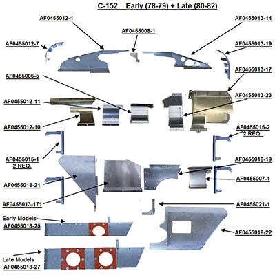 Airforms Inc. Engine Baffle Kit Bare Cowl Saver - C152-8082BRCS ...