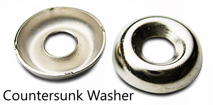 CUP WASHERS no 8G brass 13mm pressed countersunk screw washer 738