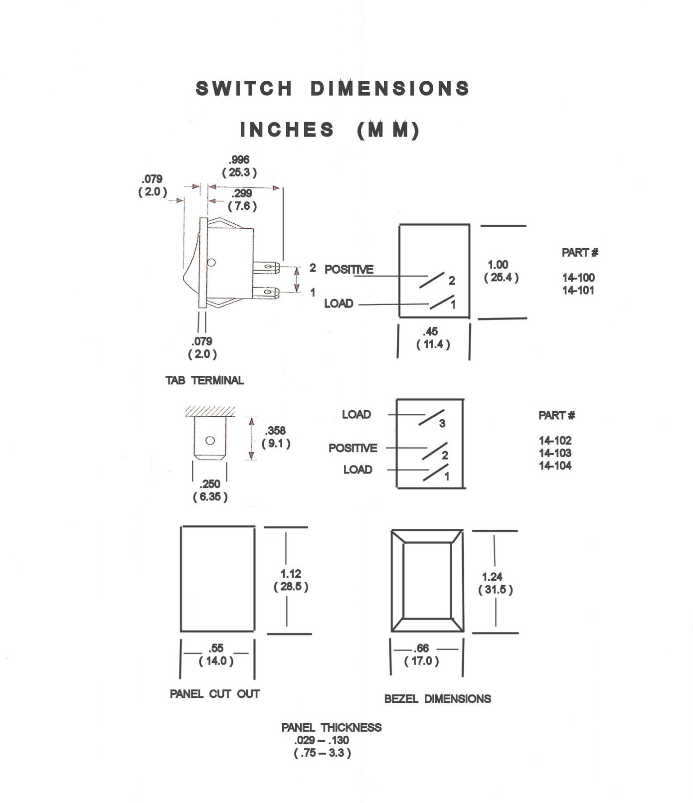 ROCKER SWITCHES NON-ILLUMINATED SINGLE POLE | Aircraft Spruce 12 volt single pole toggle switch wiring diagram 