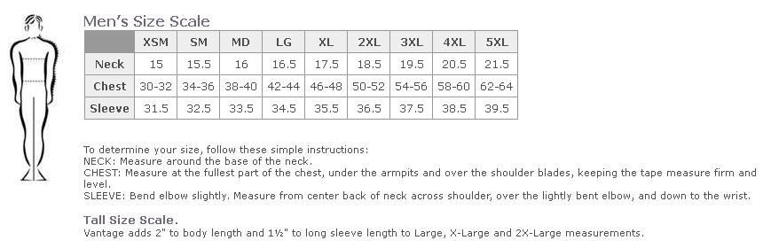 Van Heusen Size Chart Us